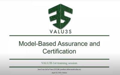 Watch the VALU3S training session: Model-Based Assurance and Certification